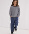 Boys' Long-Sleeved Tube Knit T-Shirt MEDIEVAL blue/MONTELIMAR