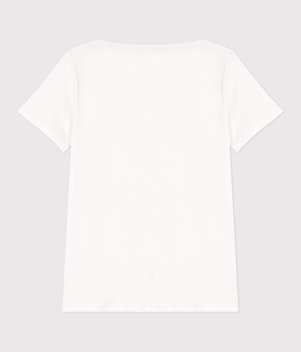 Iconic Women's Admiral Collar Cotton T-Shirt white