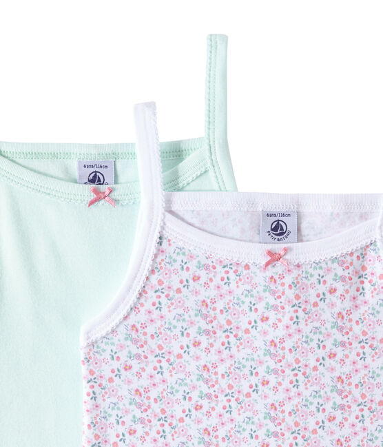 Set of 2 girls' camisoles LOT white