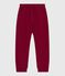 Children's jogging bottoms in plain cotton AMARANTE