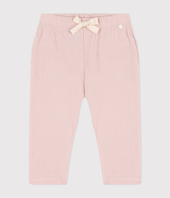 Babies' Plain Tube Knit Trousers SALINE pink