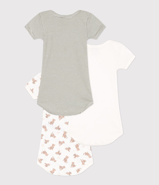 Short-Sleeved Cotton Leopard Bodysuits - Pack of 3 variante 1