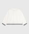 Children's long-sleeved plain cotton poplin blouse ECUME white