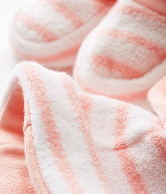 Unisex baby striped bonnet and bootees variante 3