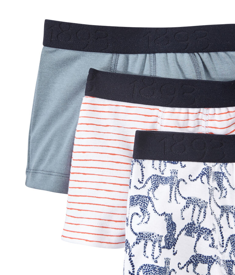 Set of 3 boys' boxers white
