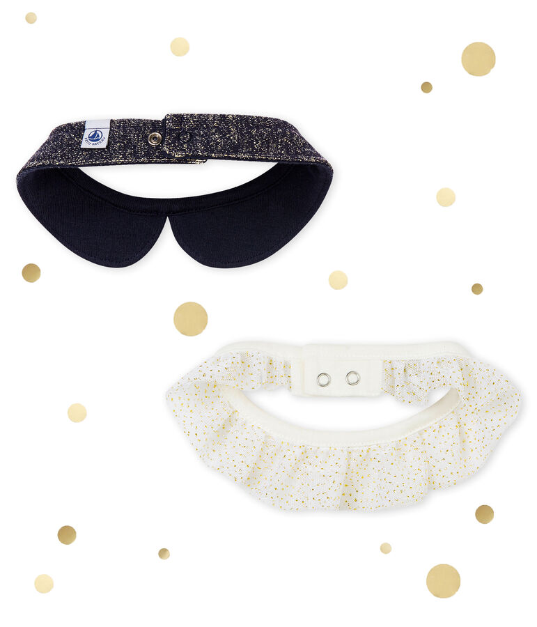 Set of 2 baby girl's collars multicolor