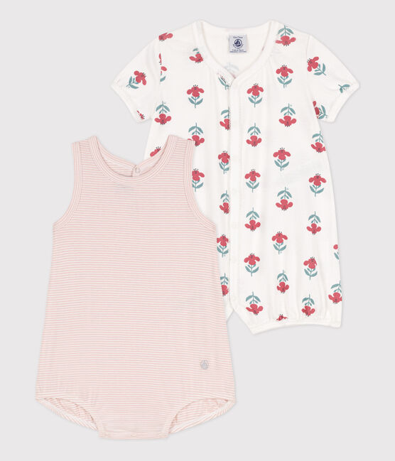 Babies' Floral Cotton Playsuits - Set of 2 variante 1