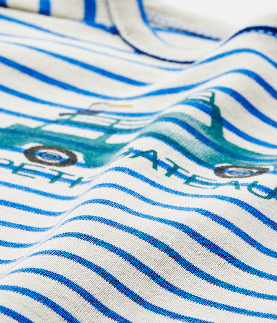 Baby boy's sailor romper FETA white/PERSE blue