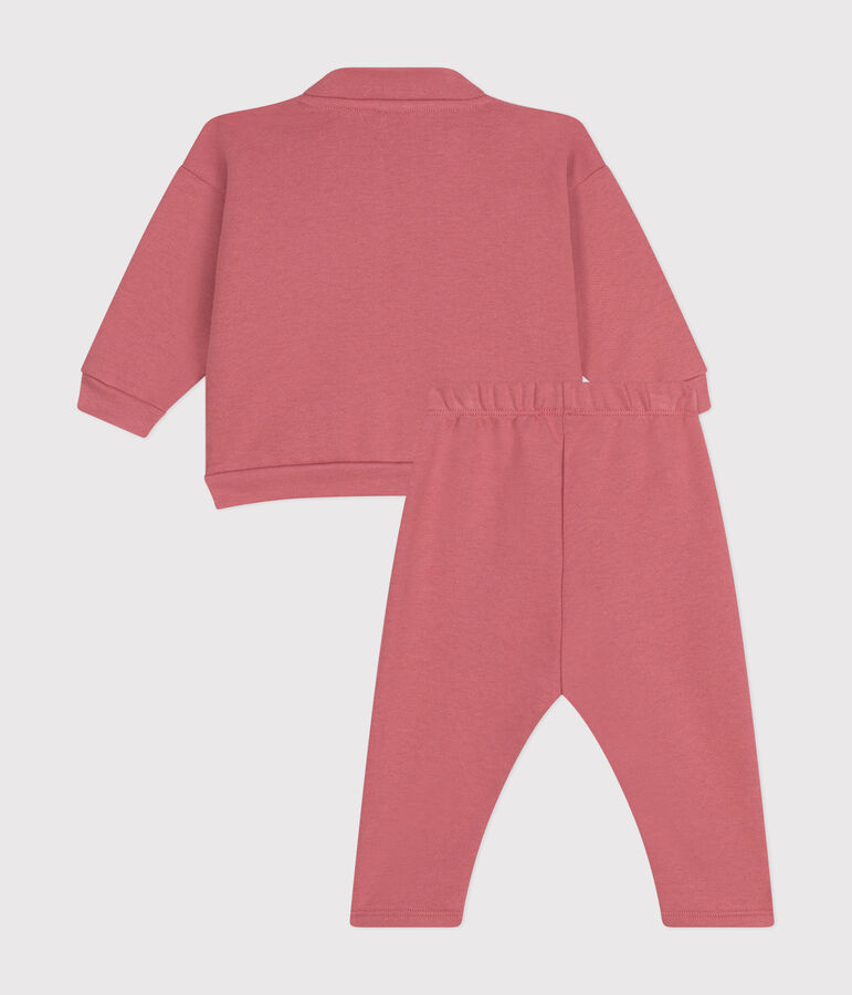 Babies' sweatshirt and trousers set pink