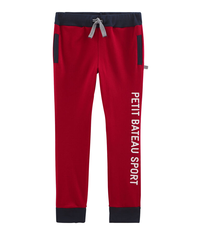 Boys' Ribbed Jogging Bottoms red