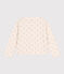Girls' rib knit print cardigan AVALANCHE beige/ARGENT