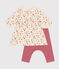 Babies' cotton dress and leggings AVALANCHE white/MULTICO