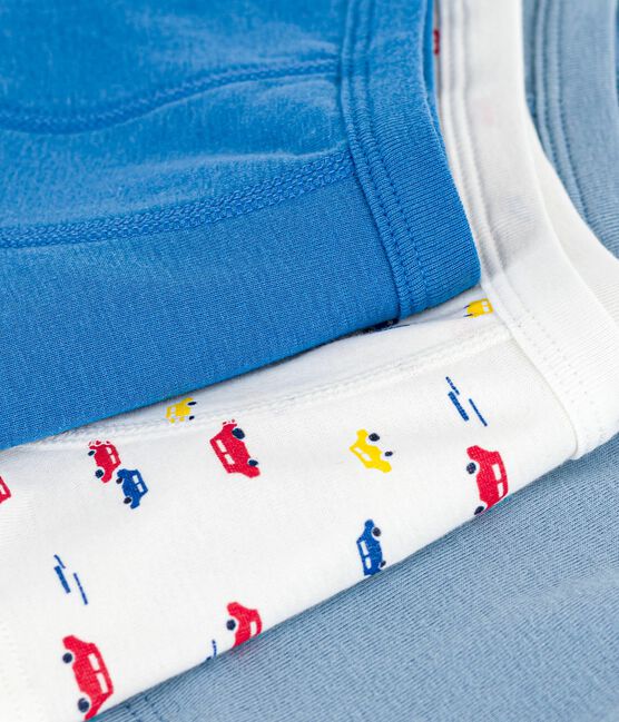 Pack of children's printed cotton boxers with covered waistbands variante 1
