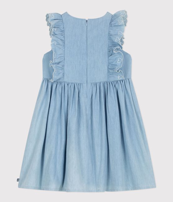 Children's sleeveless cotton dress BLEU CLAIR blue