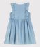 Children's sleeveless cotton dress BLEU CLAIR blue