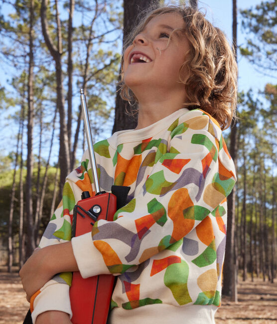 Children's Printed Fleece Sweatshirt AVALANCHE white/MULTICO