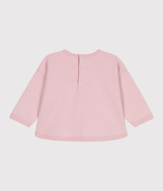 Babies' Petit Bateau vintage motif cotton sweatshirt JOLI pink