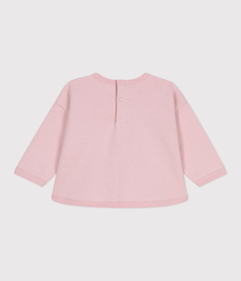 Babies' vintage Petit Bateau motif cotton sweatshirt JOLI pink