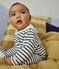 Babies' tube-knit pyjamas MARSHMALLOW white/SMOKING blue