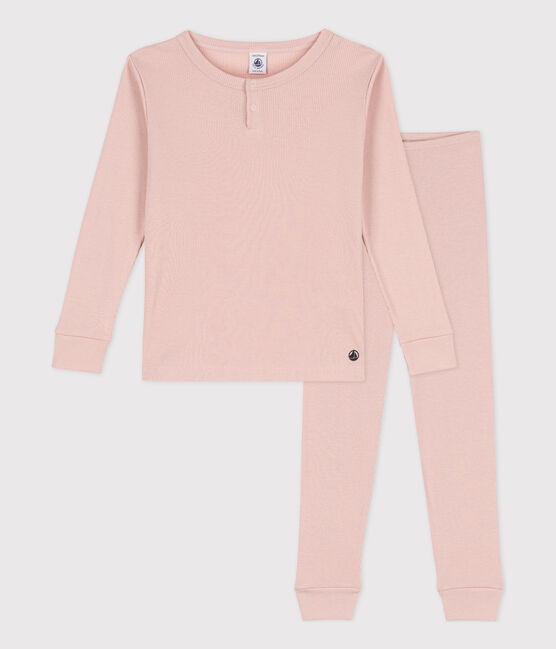 Children's Unisex Plain Cotton/Tencel Pyjamas SALINE pink