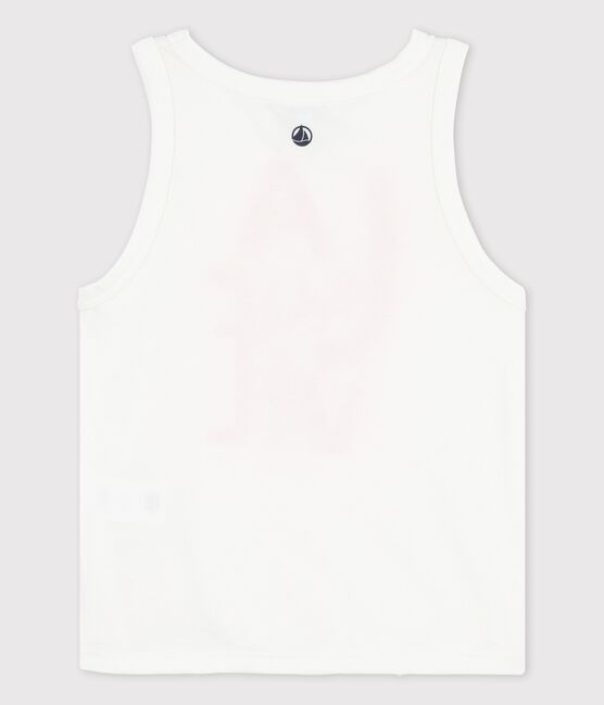 Girls' Cotton Vest MARSHMALLOW white