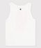 Girls' Cotton Vest MARSHMALLOW white