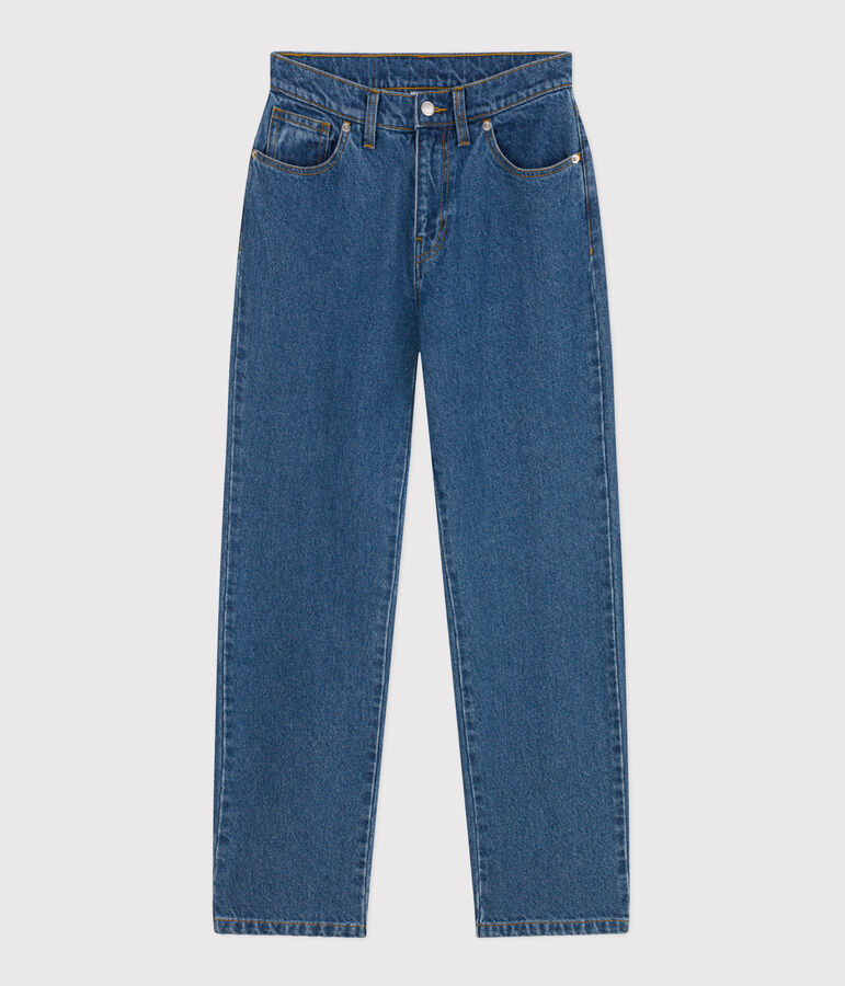 Women's straight denim trousers blue
