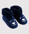 Unisex Bear Fleece Slippers MEDIEVAL blue
