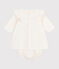 Babies' embroidered corduroy sprecial occasion dress and bloomers MILK Ecru