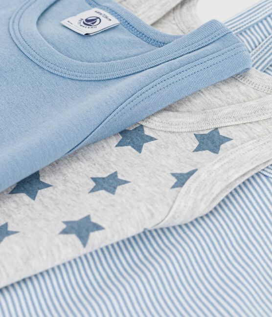 Pack of children's star-print cotton tank tops variante 1