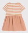 Babies' Short-Sleeved Dual-Fabric Dress VINTAGE /AVALANCHE