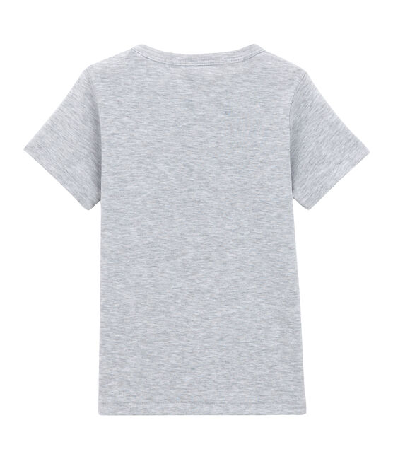 Little boy's short sleeved T-shirt POUSSIERE CHINE grey