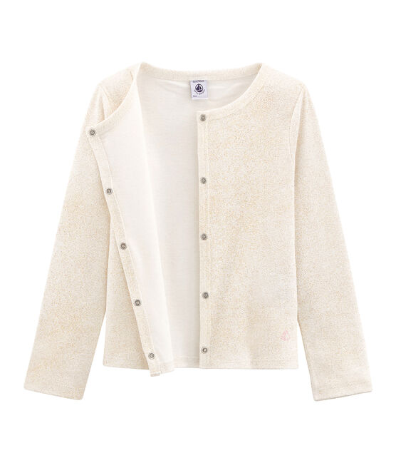 Girls' Cardigan MARSHMALLOW white/COPPER pink