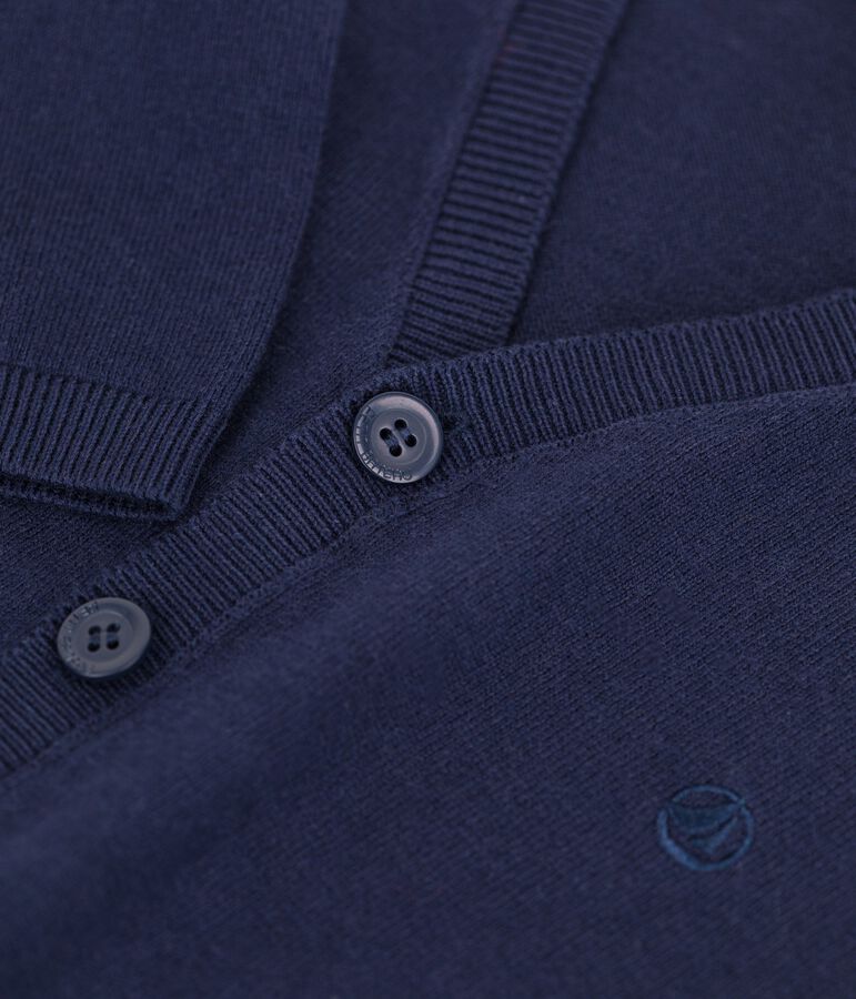 Boys' Wool/Cotton Cardigan SMOKING blue