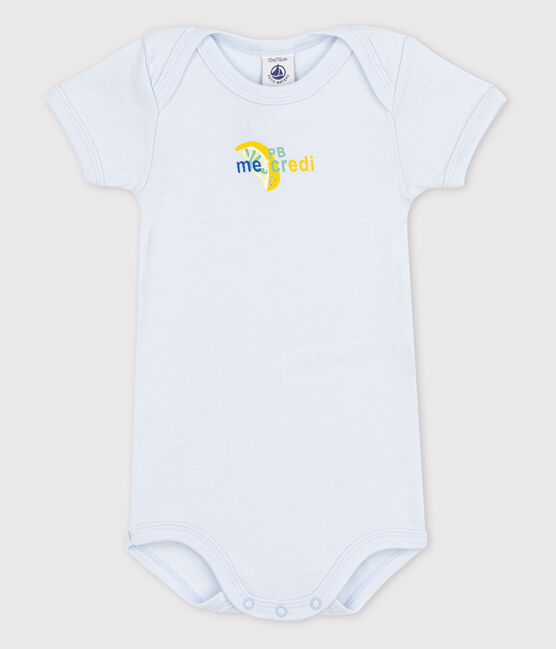 Babies' Short-Sleeved Bodysuit FRAICHEUR blue