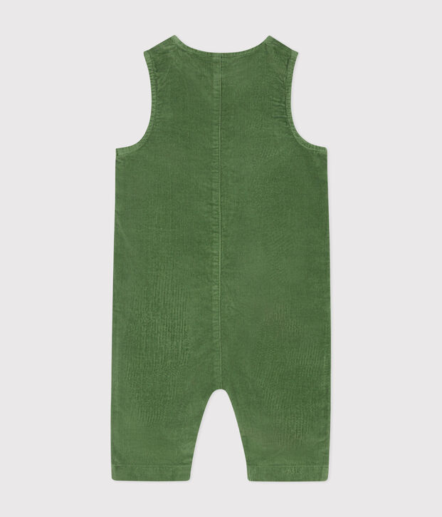 Babies' velour jumpsuit green
