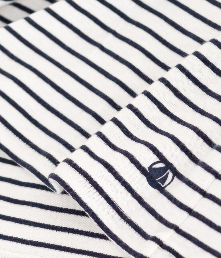 Women's Iconic Stripy Long-Sleeved Cotton T-shirt white/blue