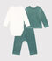 Babies' Velour Three-Piece and Bodysuit BRUT green