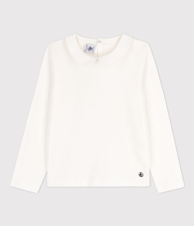 Girls' Long-Sleeved Cotton T-Shirt white