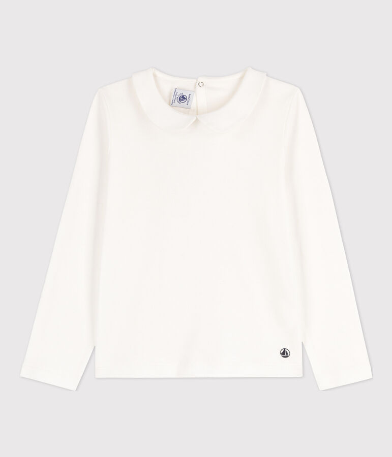 Girls' Long-Sleeved Cotton T-Shirt white