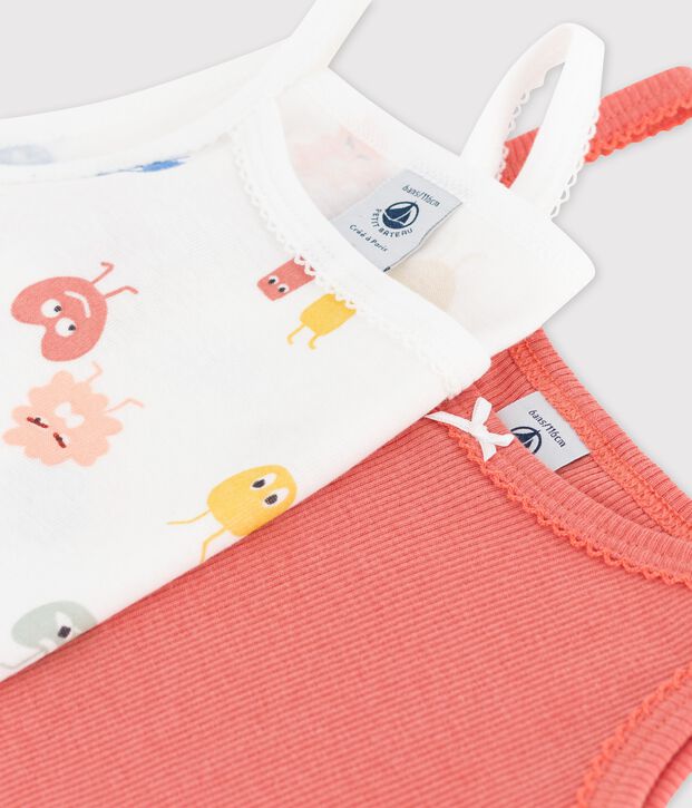 Girls' Feelings Cotton/Lyocell Vest Tops - 2-Pack multicolor