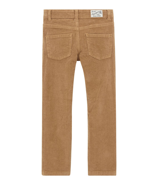Boy's corduroy trousers BRINDILLE brown