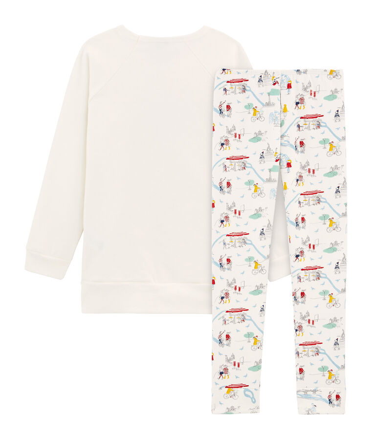 Little girl's pyjamas MARSHMALLOW white/MULTICO white