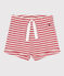 Babies' Stripy Slub Jersey Shorts PAPI pink/AVALANCHE beige