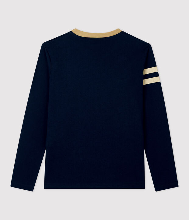Boys' Long-Sleeved Cotton T-Shirt blue