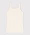 Women's strappy openwork cotton top MILK