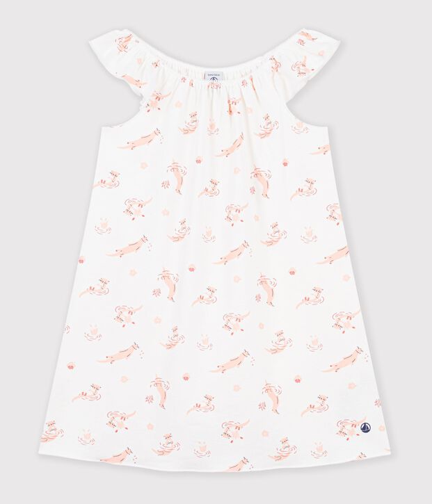 Chemise de nuit &agrave; manches courtes white/orange/multicolor