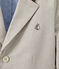 Boy's jacket in striped canvas MINERAI grey/LAIT white