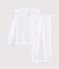 Girls' Fine Cotton Pyjamas ECUME white