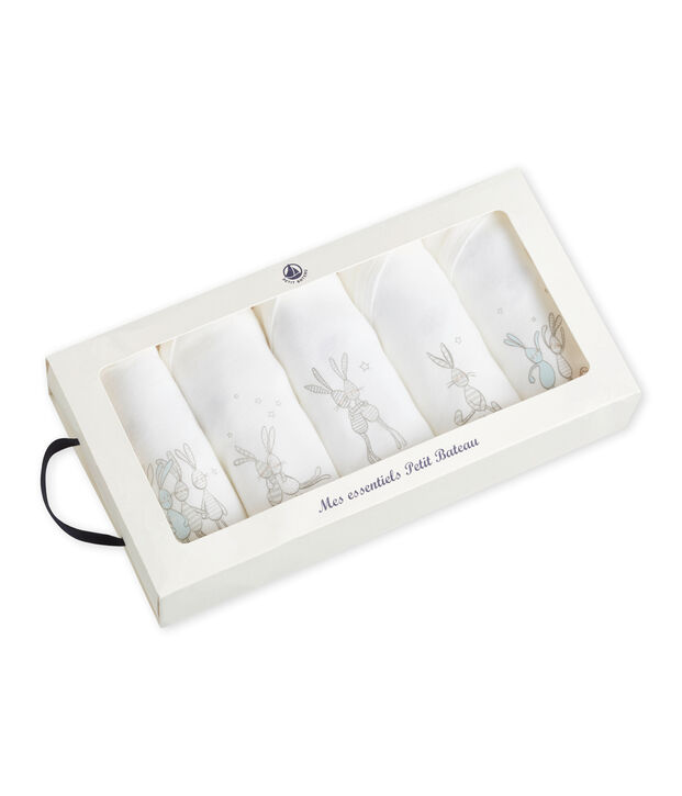 Set of 5 mixed newborn baby's long sleeved bodies multicolor